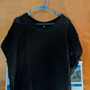 Black Knit Sweater- Cover Up
